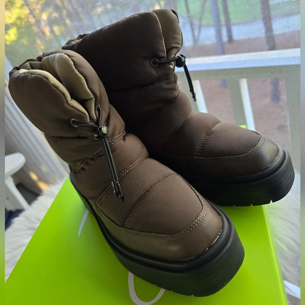 🤎Sam Edelman Lakyn Nylon Snow Brown Boots